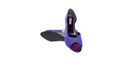 Fiorella Purple Peep Toes